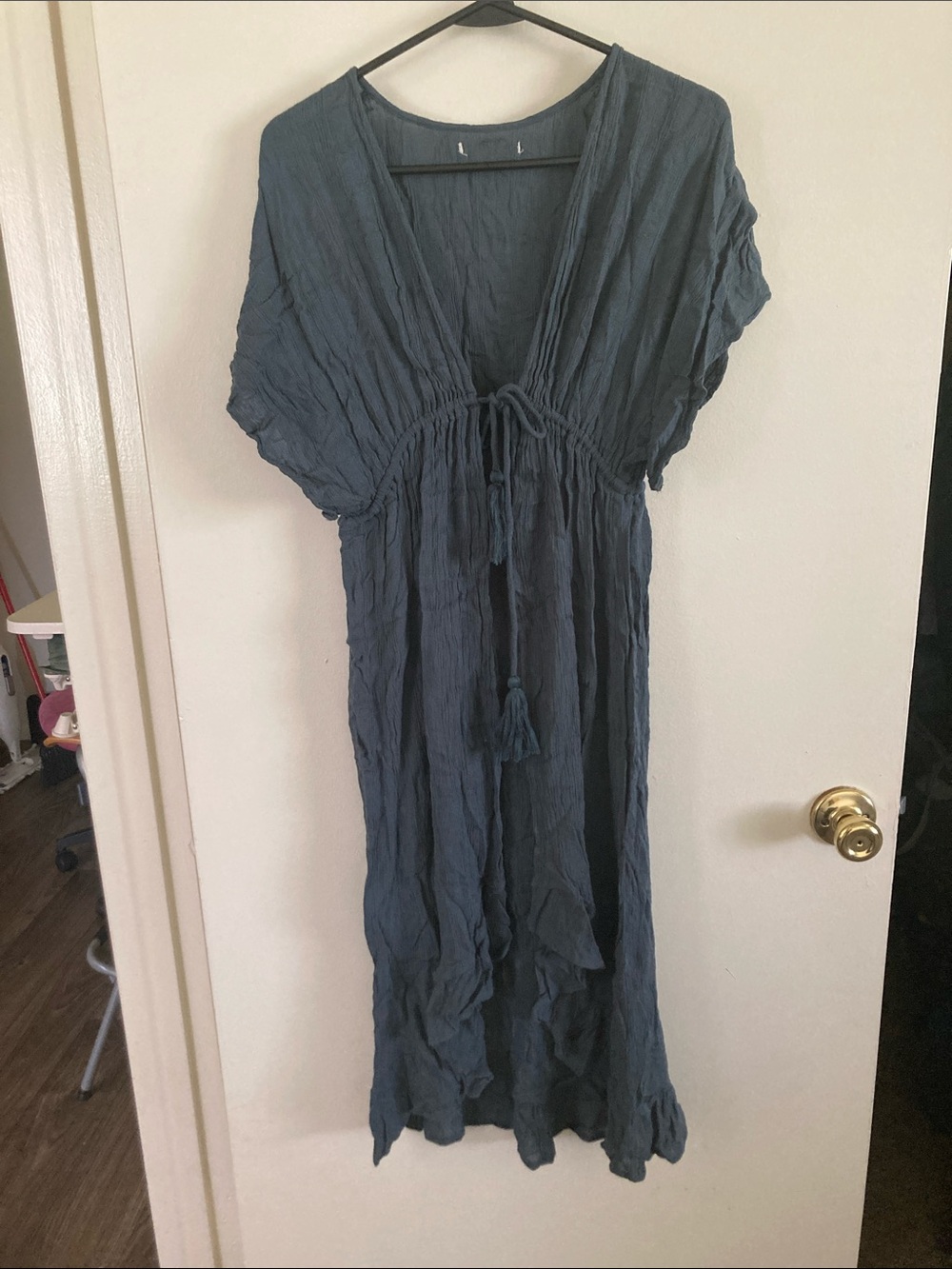 O'Neill Slate Blue High-Low Maxi Dress